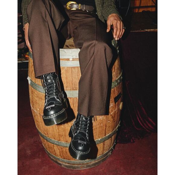 Dr. Martens Jadon Hi Boot Gothic Americana Leather Platforms Black Men’s Size 14 main image 12